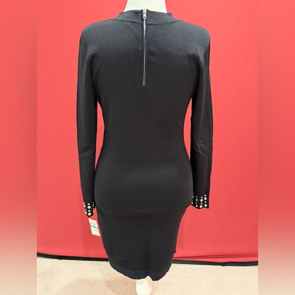 INC International Concepts Black Studded Long Sleeve Dress - NWT - Picture 7 of 15